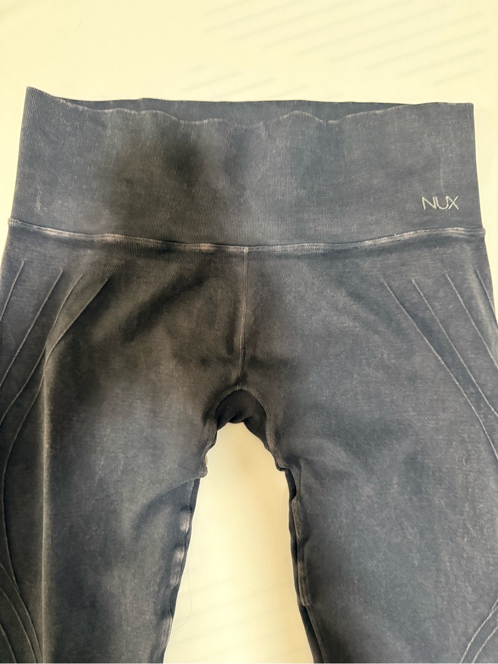 NUX Washed Black High-Waist Performance Leggings